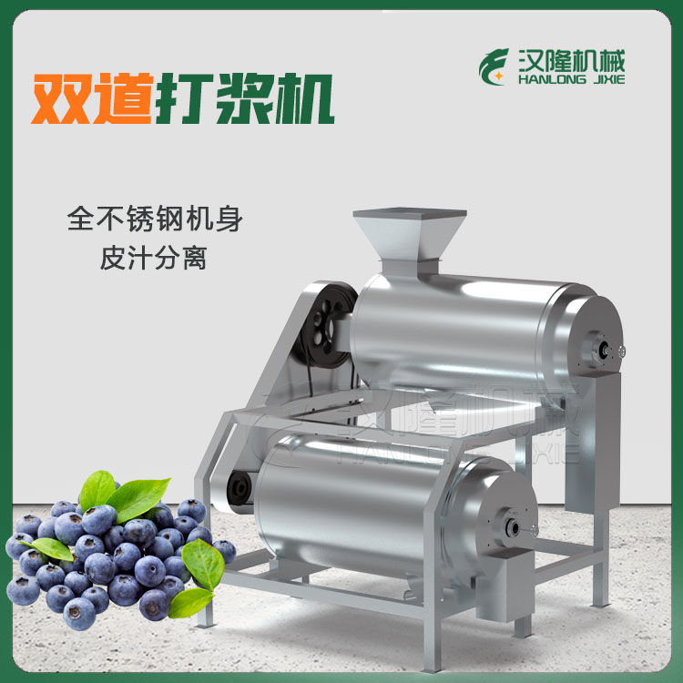沙(shā)棘無花果番茄商用雙道打漿機 不鏽鋼工業大型榨汁機廠家推薦