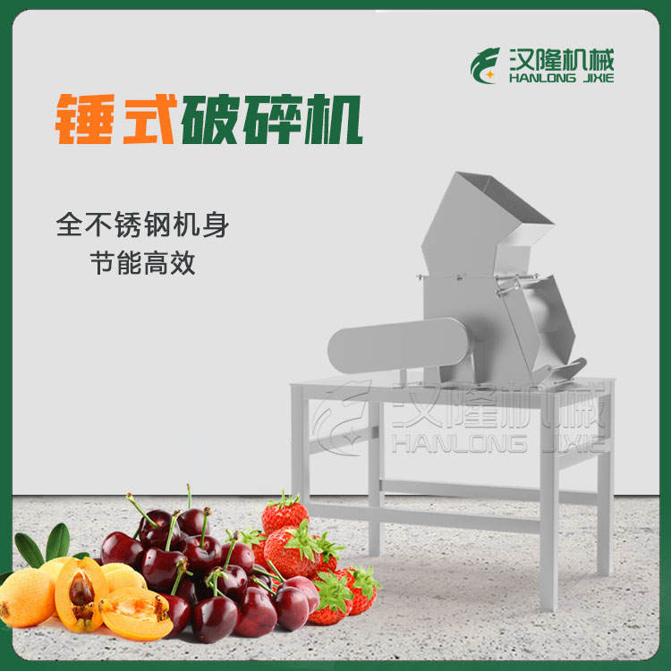 304不鏽鋼（gāng）錘式（shì）破碎機 水果破碎（suì）設備 工業水果（guǒ）破碎設備加工廠家