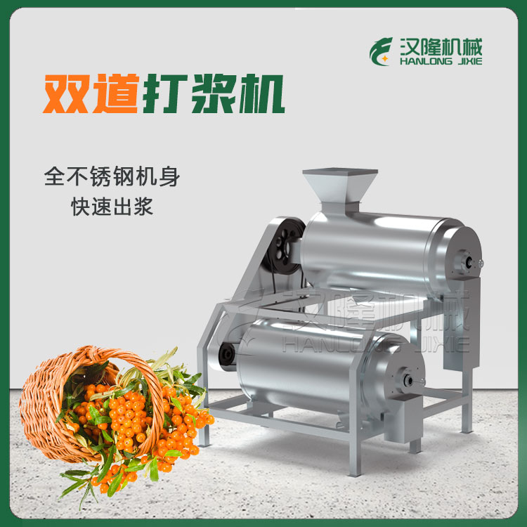 不鏽鋼草莓打漿機/雙（shuāng）通道芒果沙棘枇杷果漿製造商