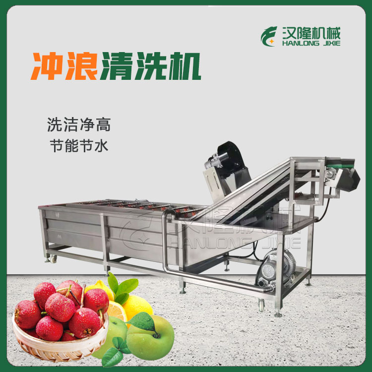大型工業水果清洗機 山楂青梅檸檬氣泡提（tí）升輸送清（qīng）洗機 商用衝浪式不鏽鋼清洗設備
