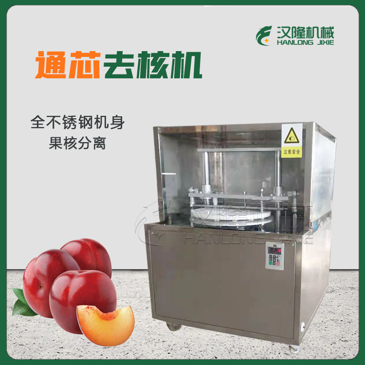 工業不鏽鋼核肉分離李子杏（xìng）子去核機 通芯去核打漿商用水果加工設（shè）備廠家出售